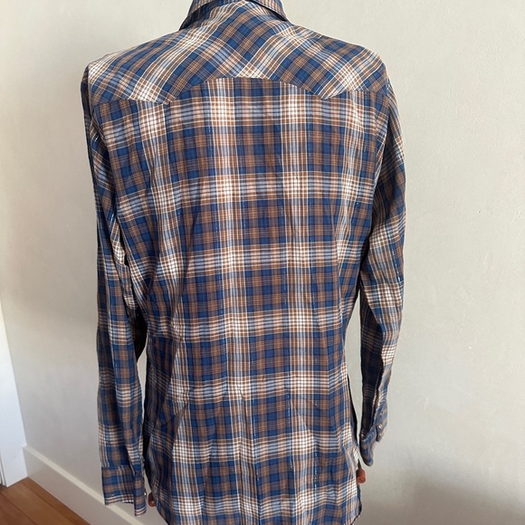 Levis Vintage Plaid Western Shirt with Pearl Snaps Size Medium - Picture 3 of 4